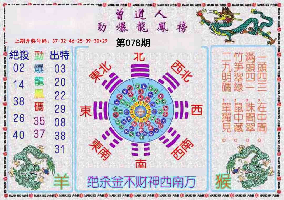 078期曾道人劲爆龙凤榜[图]